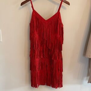 Idyllwind Scarlet Fringe Mini Dress